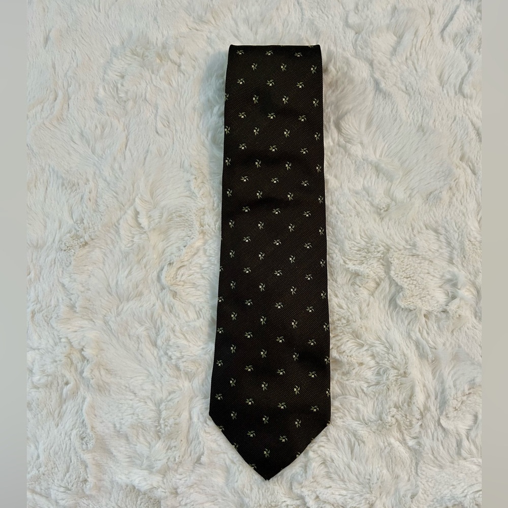Elegant Charcoal Patterned Men's Tie